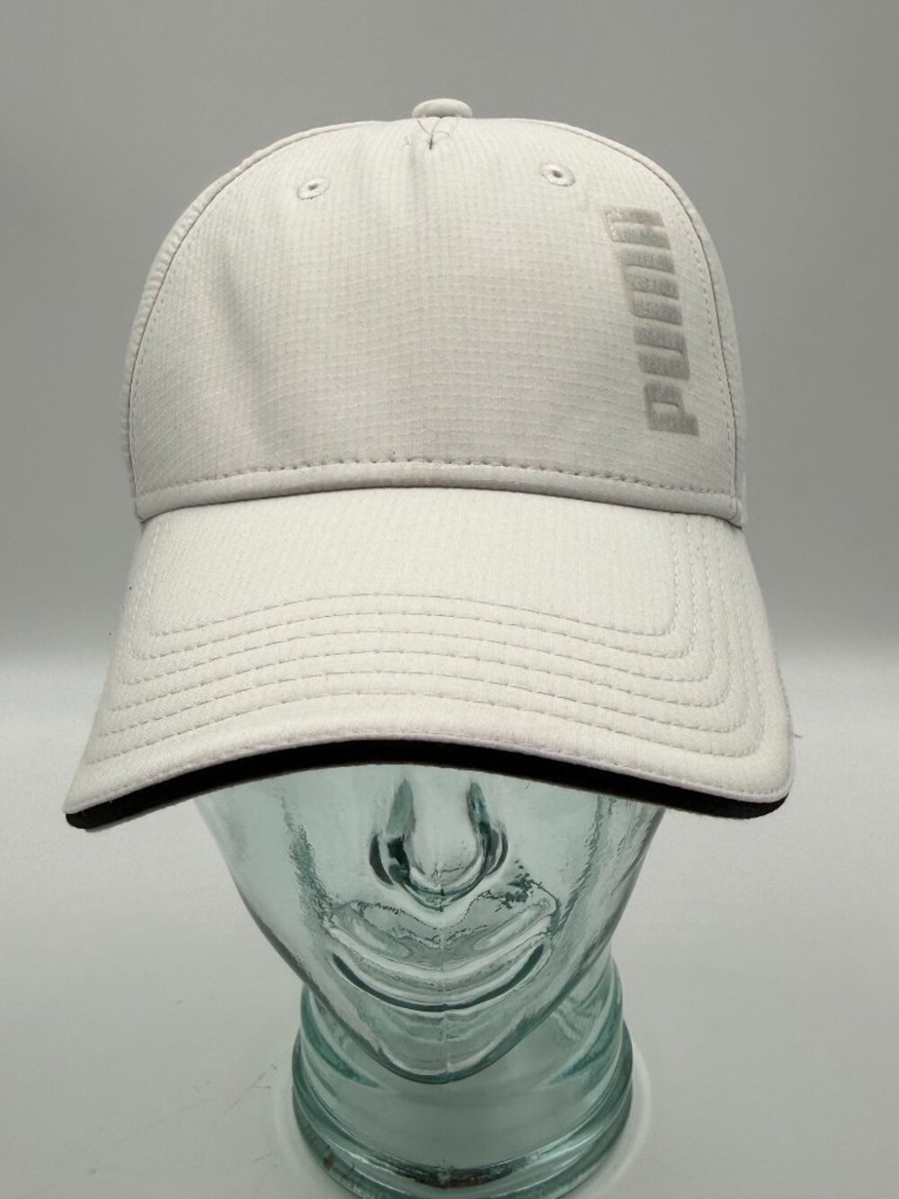 Puma White Strap Back Hat Cap One Size OSFA Adjustable Logo Unisex Adult